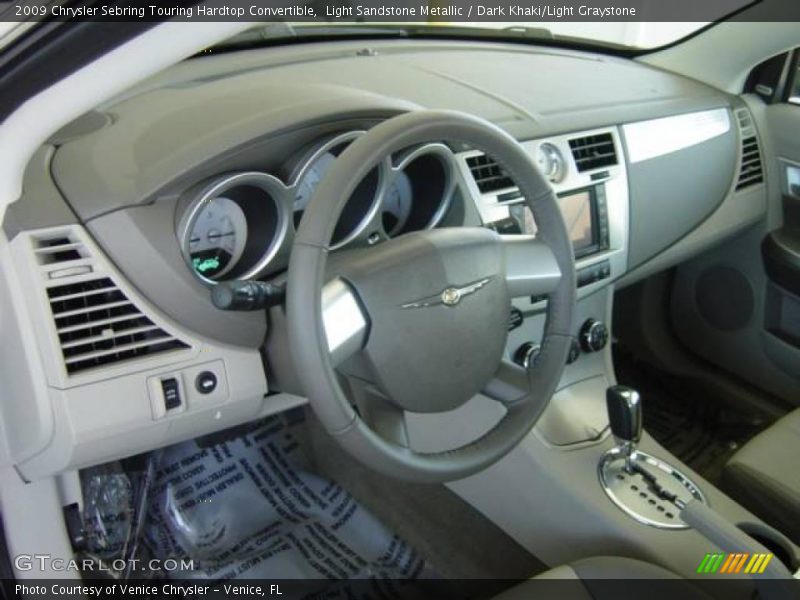 Light Sandstone Metallic / Dark Khaki/Light Graystone 2009 Chrysler Sebring Touring Hardtop Convertible