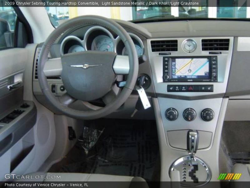 Light Sandstone Metallic / Dark Khaki/Light Graystone 2009 Chrysler Sebring Touring Hardtop Convertible