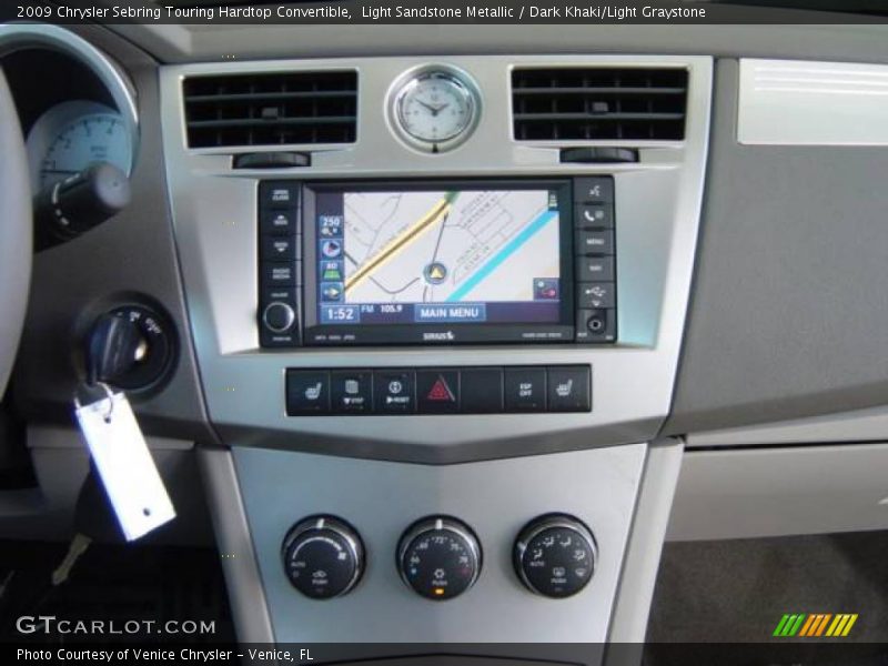 Light Sandstone Metallic / Dark Khaki/Light Graystone 2009 Chrysler Sebring Touring Hardtop Convertible
