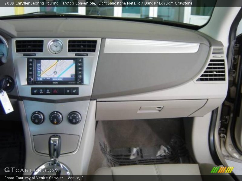 Light Sandstone Metallic / Dark Khaki/Light Graystone 2009 Chrysler Sebring Touring Hardtop Convertible