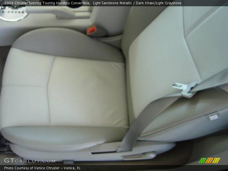 Light Sandstone Metallic / Dark Khaki/Light Graystone 2009 Chrysler Sebring Touring Hardtop Convertible
