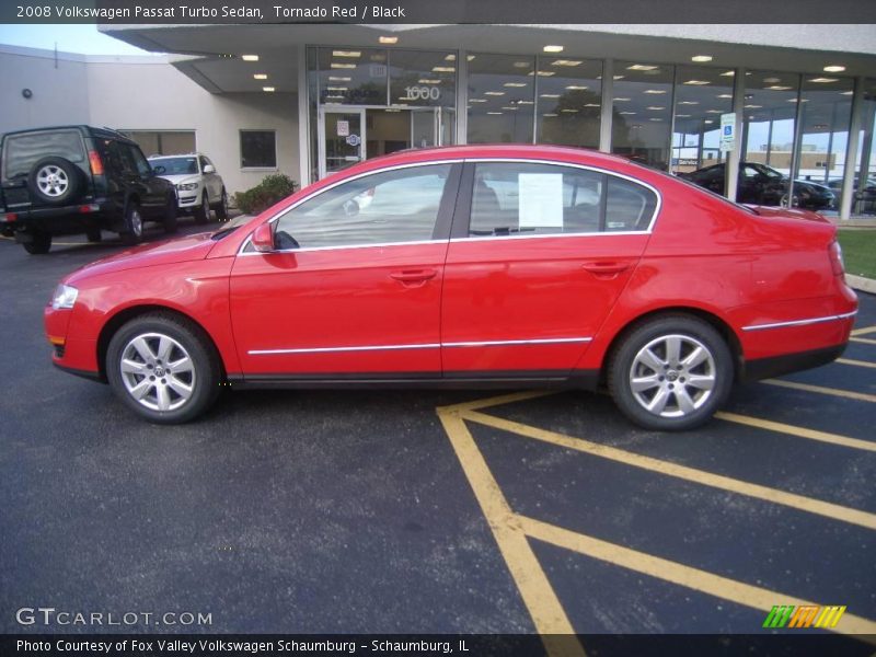 Tornado Red / Black 2008 Volkswagen Passat Turbo Sedan