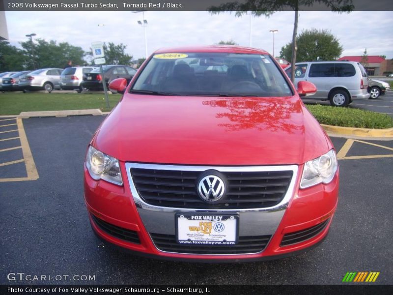 Tornado Red / Black 2008 Volkswagen Passat Turbo Sedan