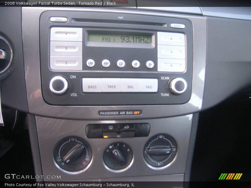 Tornado Red / Black 2008 Volkswagen Passat Turbo Sedan