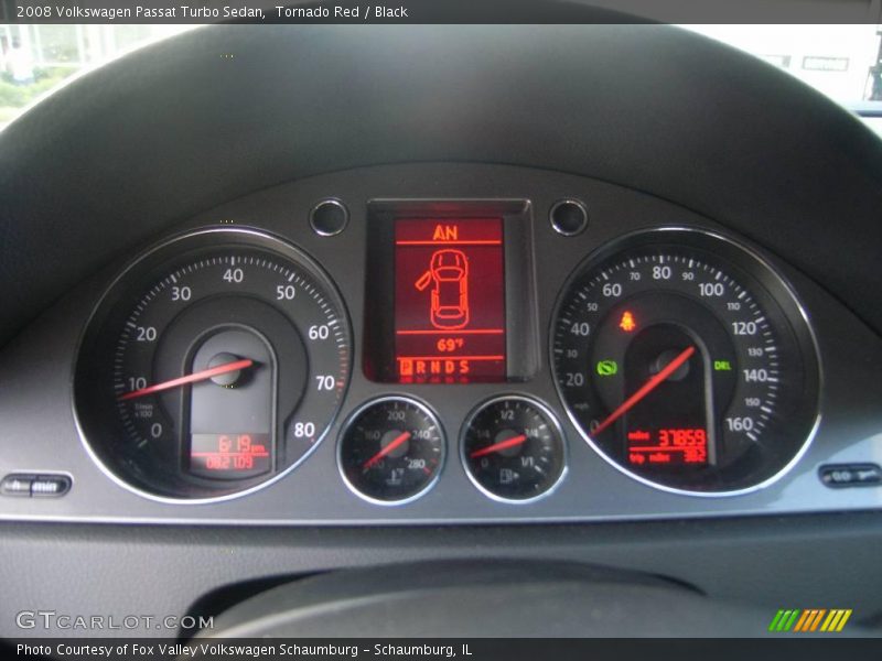 Tornado Red / Black 2008 Volkswagen Passat Turbo Sedan
