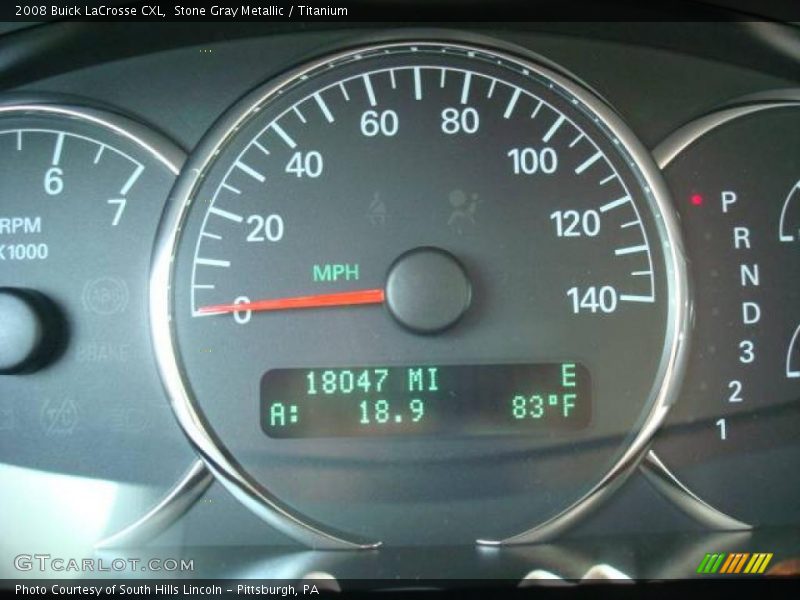 Stone Gray Metallic / Titanium 2008 Buick LaCrosse CXL