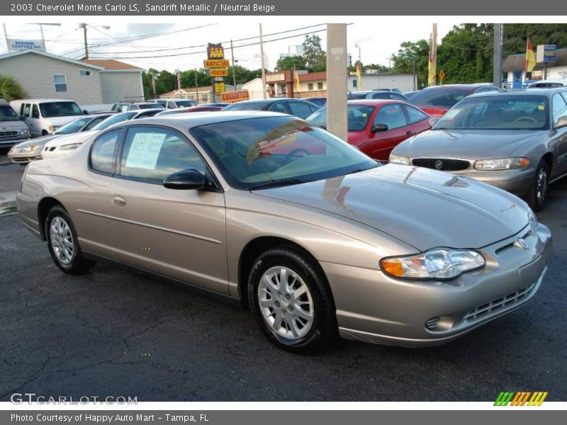 Sandrift Metallic / Neutral Beige 2003 Chevrolet Monte Carlo LS