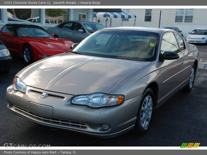 Sandrift Metallic / Neutral Beige 2003 Chevrolet Monte Carlo LS