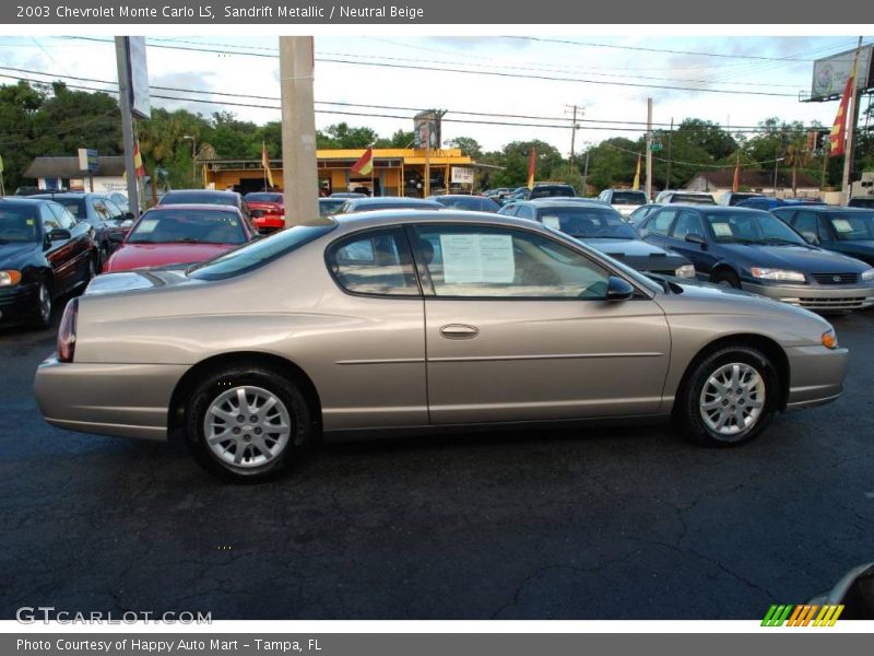 Sandrift Metallic / Neutral Beige 2003 Chevrolet Monte Carlo LS