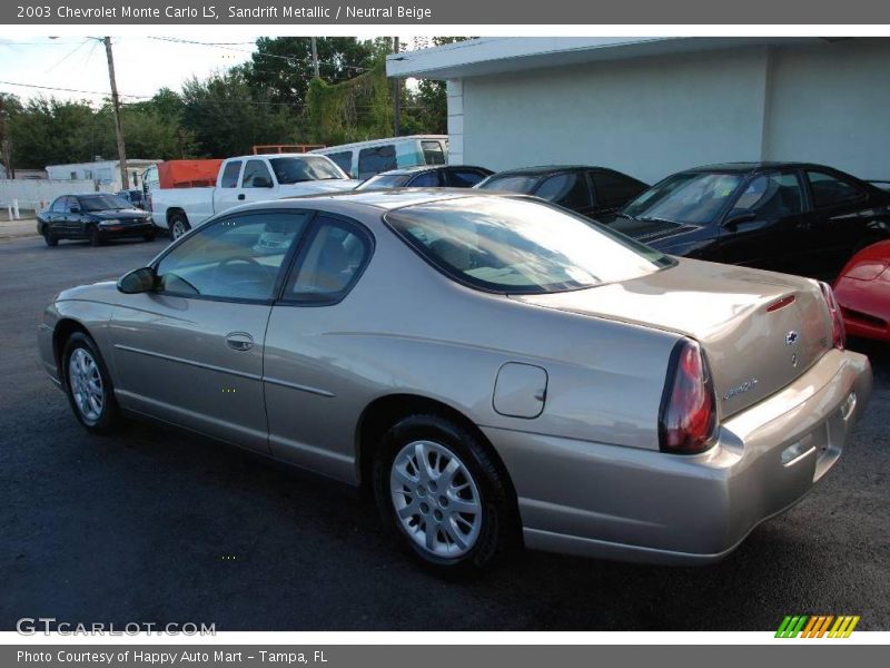 Sandrift Metallic / Neutral Beige 2003 Chevrolet Monte Carlo LS