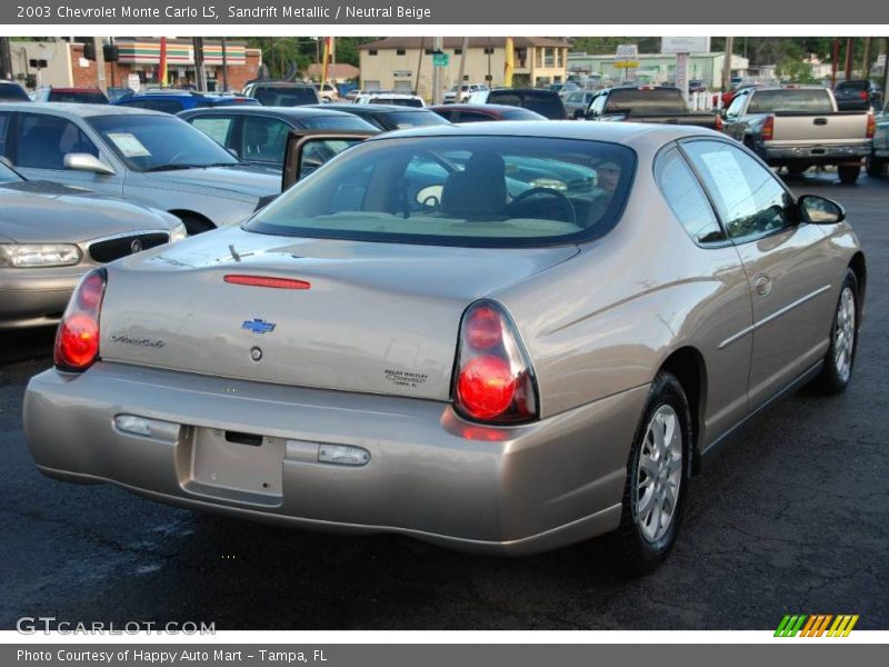 Sandrift Metallic / Neutral Beige 2003 Chevrolet Monte Carlo LS