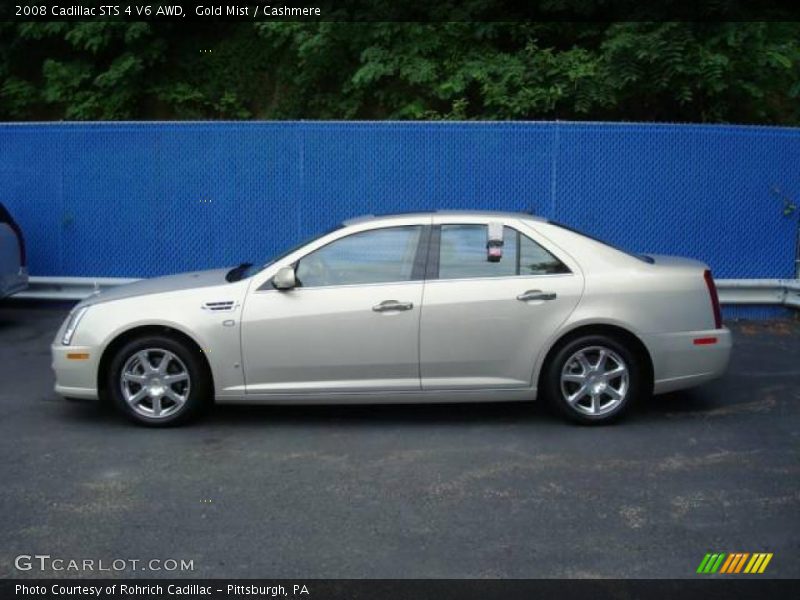 Gold Mist / Cashmere 2008 Cadillac STS 4 V6 AWD