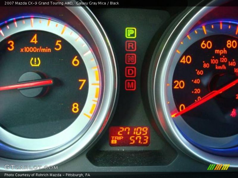 Galaxy Gray Mica / Black 2007 Mazda CX-9 Grand Touring AWD
