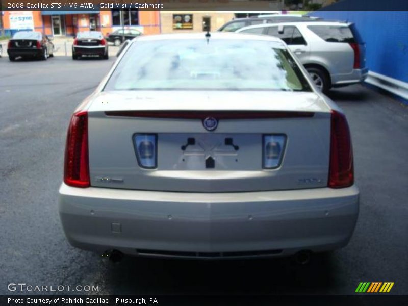 Gold Mist / Cashmere 2008 Cadillac STS 4 V6 AWD