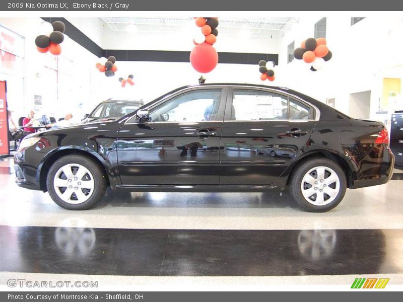 Ebony Black / Gray 2009 Kia Optima LX