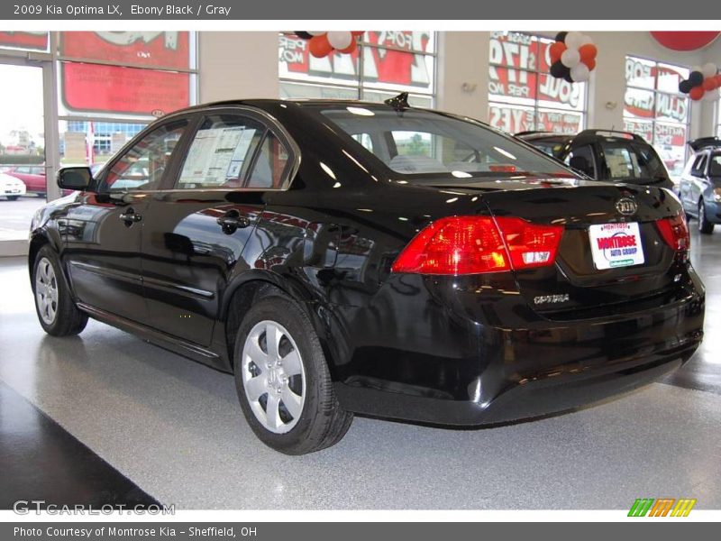 Ebony Black / Gray 2009 Kia Optima LX