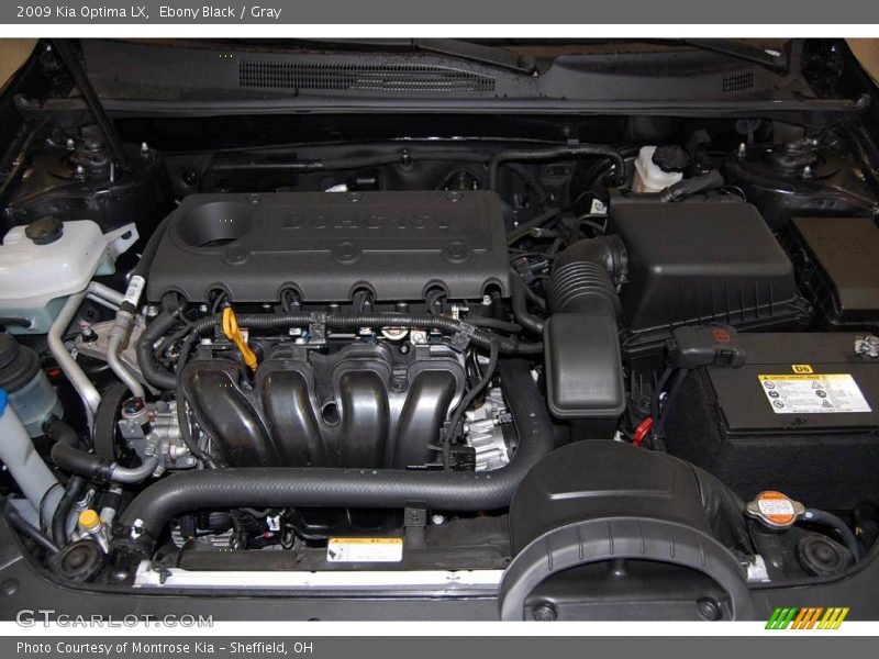 Ebony Black / Gray 2009 Kia Optima LX