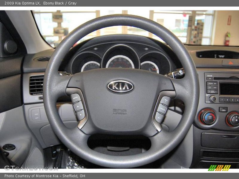 Ebony Black / Gray 2009 Kia Optima LX