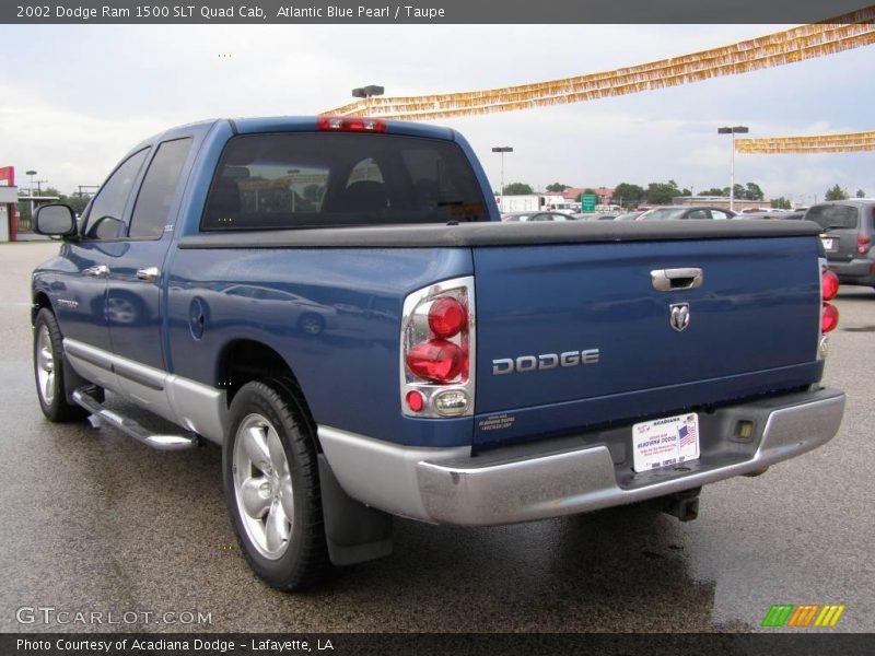 Atlantic Blue Pearl / Taupe 2002 Dodge Ram 1500 SLT Quad Cab