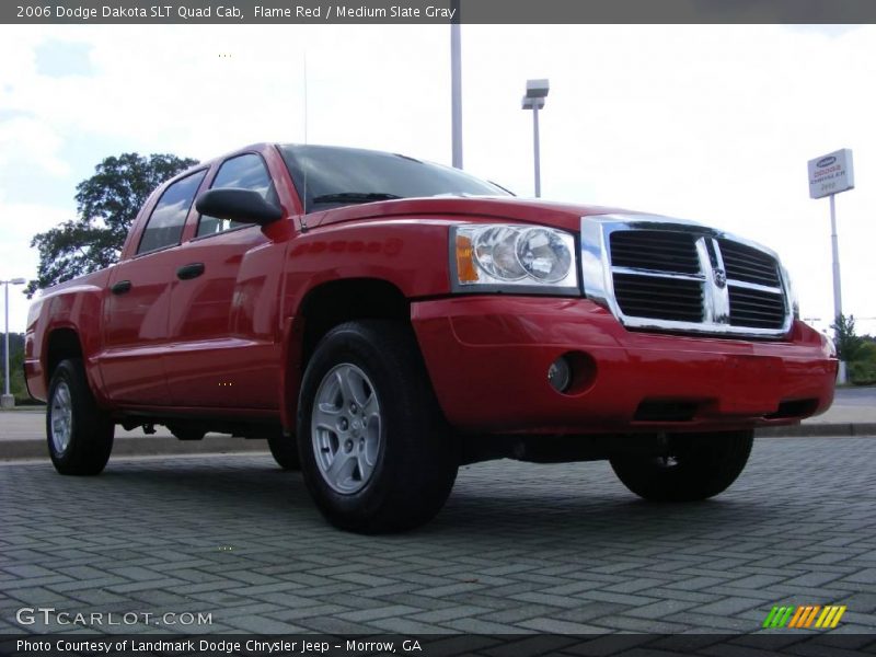 Flame Red / Medium Slate Gray 2006 Dodge Dakota SLT Quad Cab