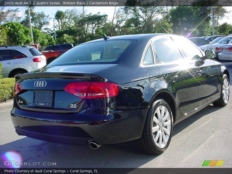 Brilliant Black / Cardamom Beige 2009 Audi A4 3.2 quattro Sedan