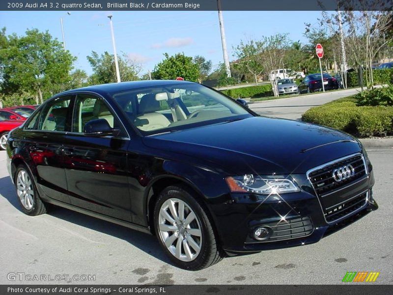 Brilliant Black / Cardamom Beige 2009 Audi A4 3.2 quattro Sedan