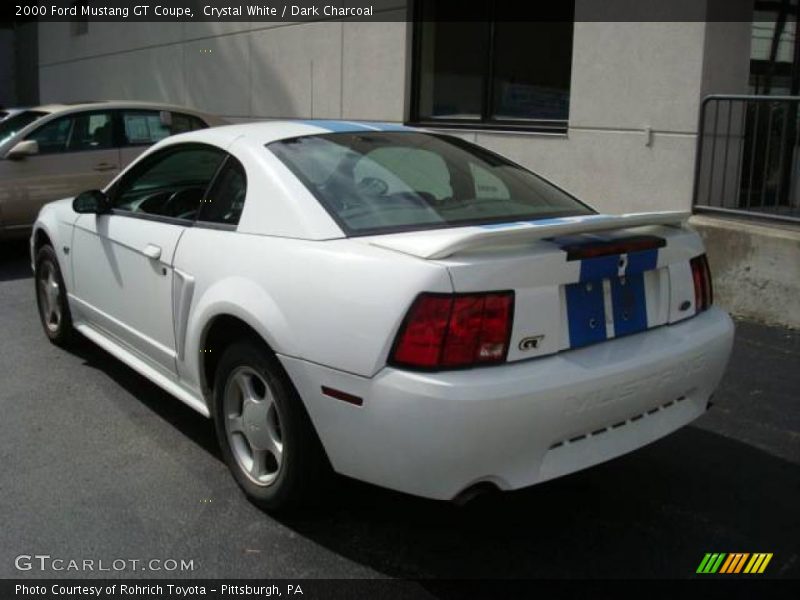 Crystal White / Dark Charcoal 2000 Ford Mustang GT Coupe