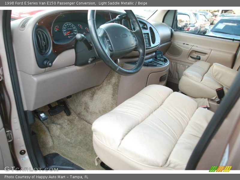 Light Saddle Metallic / Beige 1998 Ford E Series Van E150 Passenger Conversion