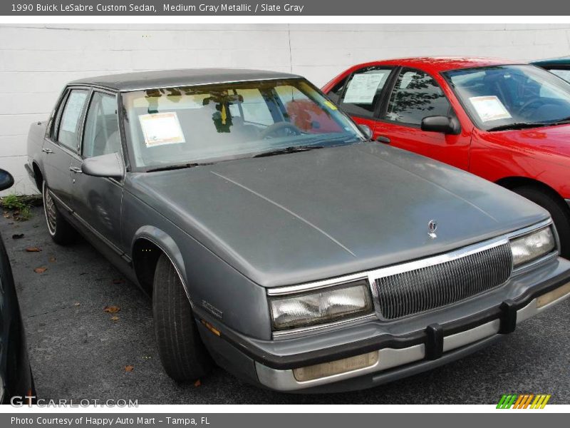 Medium Gray Metallic / Slate Gray 1990 Buick LeSabre Custom Sedan