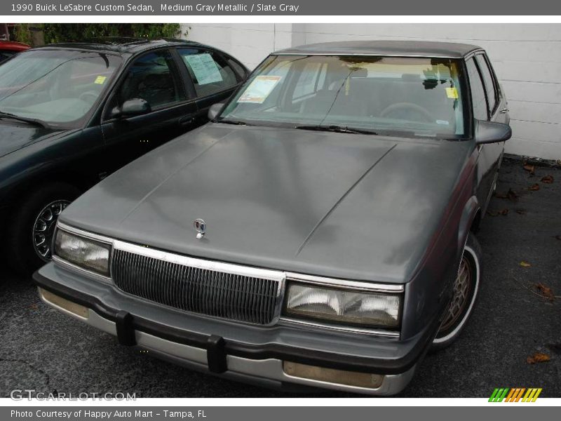 Medium Gray Metallic / Slate Gray 1990 Buick LeSabre Custom Sedan