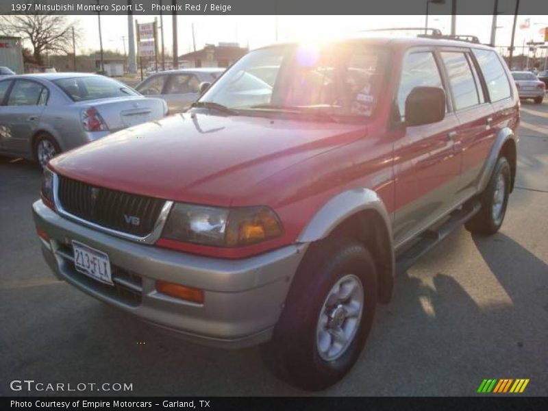 Phoenix Red / Beige 1997 Mitsubishi Montero Sport LS