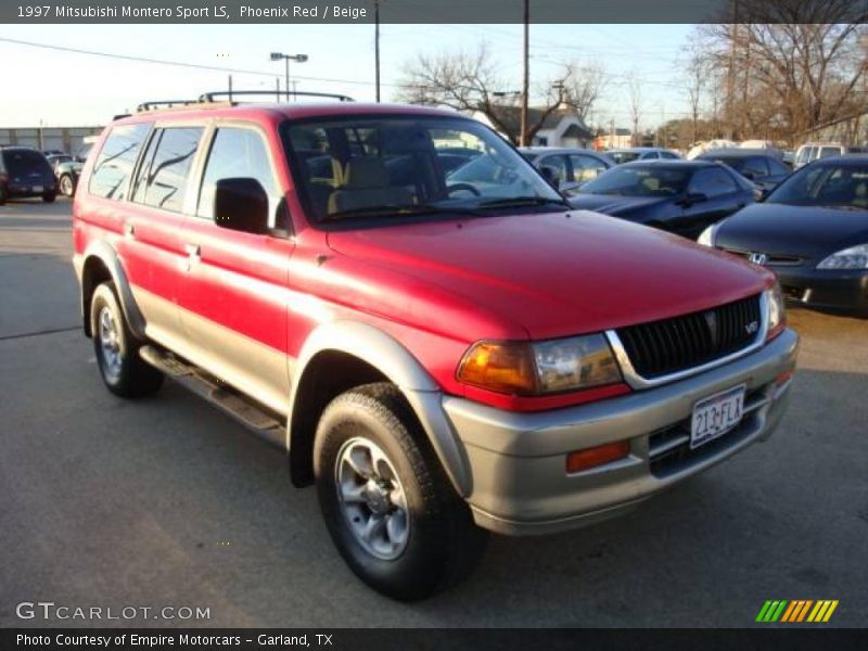 Phoenix Red / Beige 1997 Mitsubishi Montero Sport LS