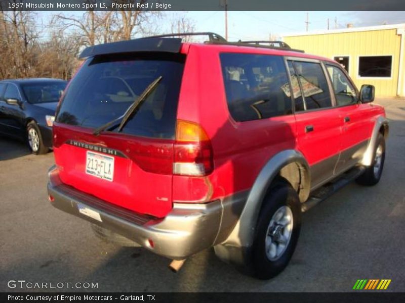 Phoenix Red / Beige 1997 Mitsubishi Montero Sport LS