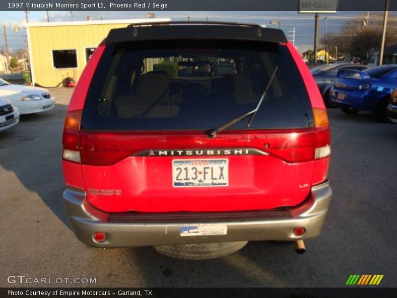 Phoenix Red / Beige 1997 Mitsubishi Montero Sport LS