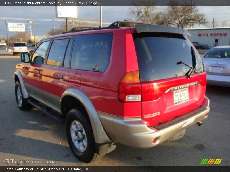 Phoenix Red / Beige 1997 Mitsubishi Montero Sport LS