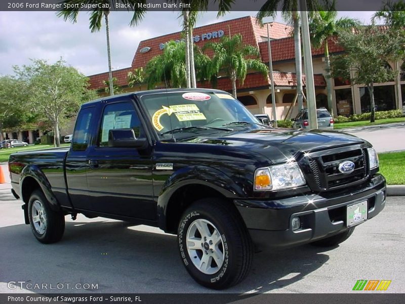 Black / Medium Dark Flint 2006 Ford Ranger Sport SuperCab