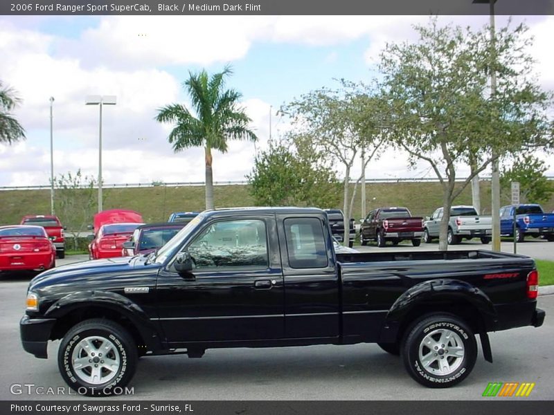 Black / Medium Dark Flint 2006 Ford Ranger Sport SuperCab