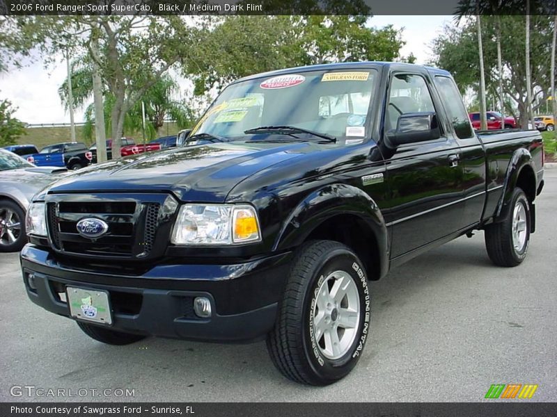 Black / Medium Dark Flint 2006 Ford Ranger Sport SuperCab