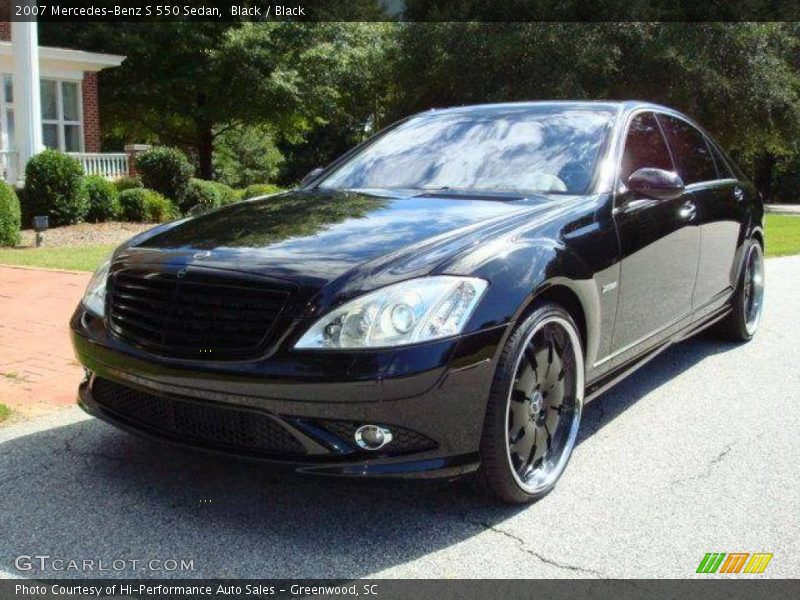 Black / Black 2007 Mercedes-Benz S 550 Sedan