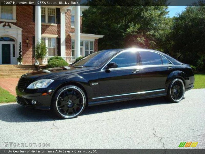 Black / Black 2007 Mercedes-Benz S 550 Sedan