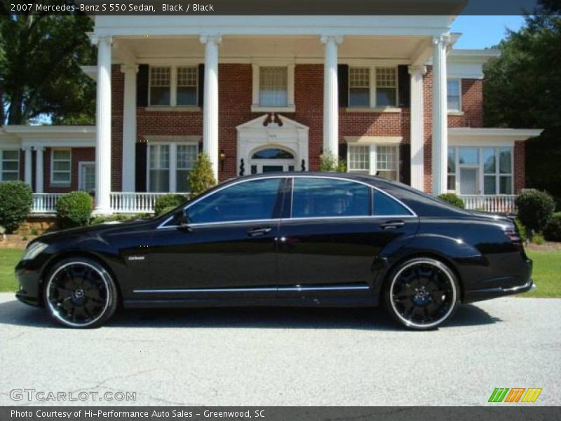 Black / Black 2007 Mercedes-Benz S 550 Sedan