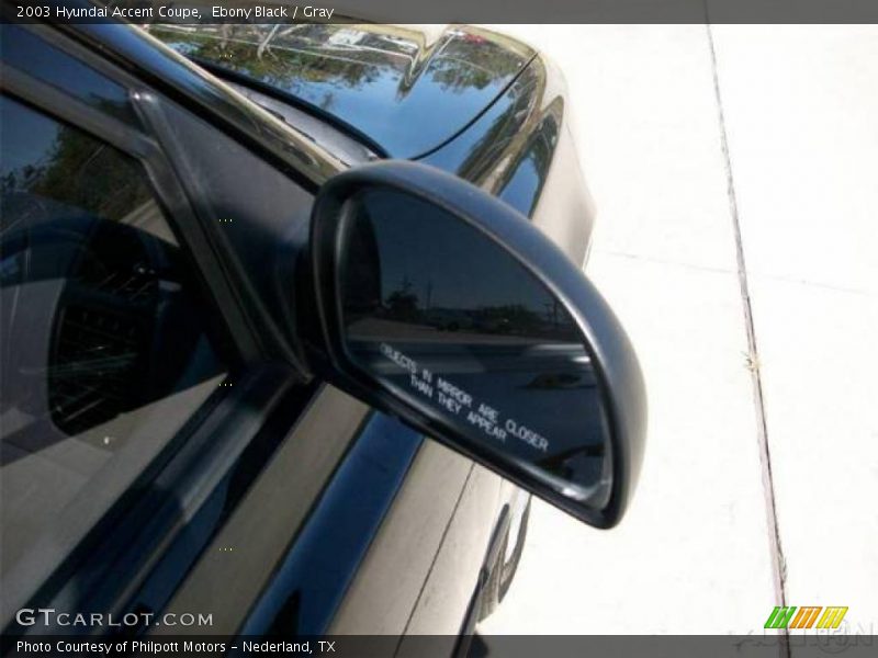 Ebony Black / Gray 2003 Hyundai Accent Coupe