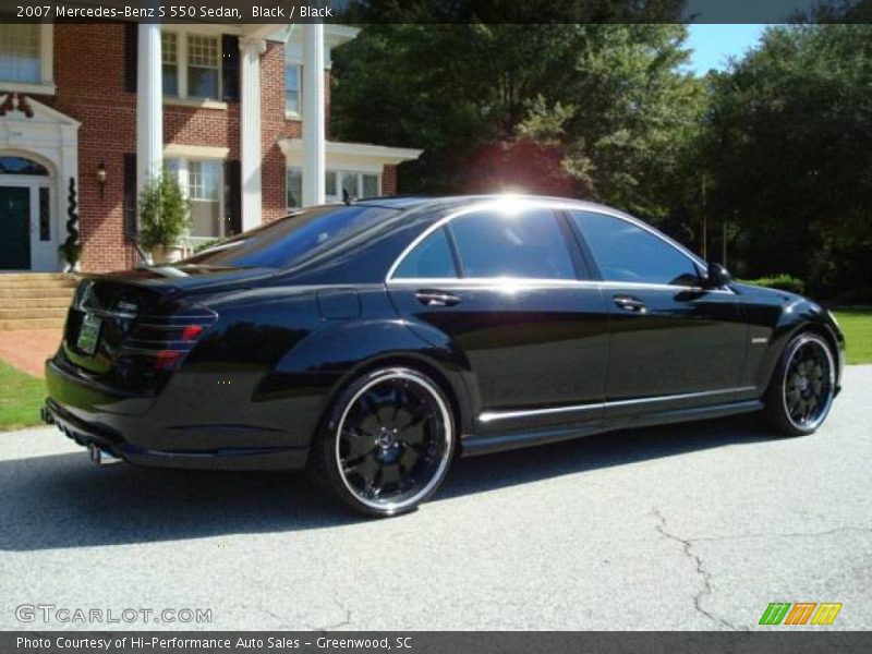 Black / Black 2007 Mercedes-Benz S 550 Sedan