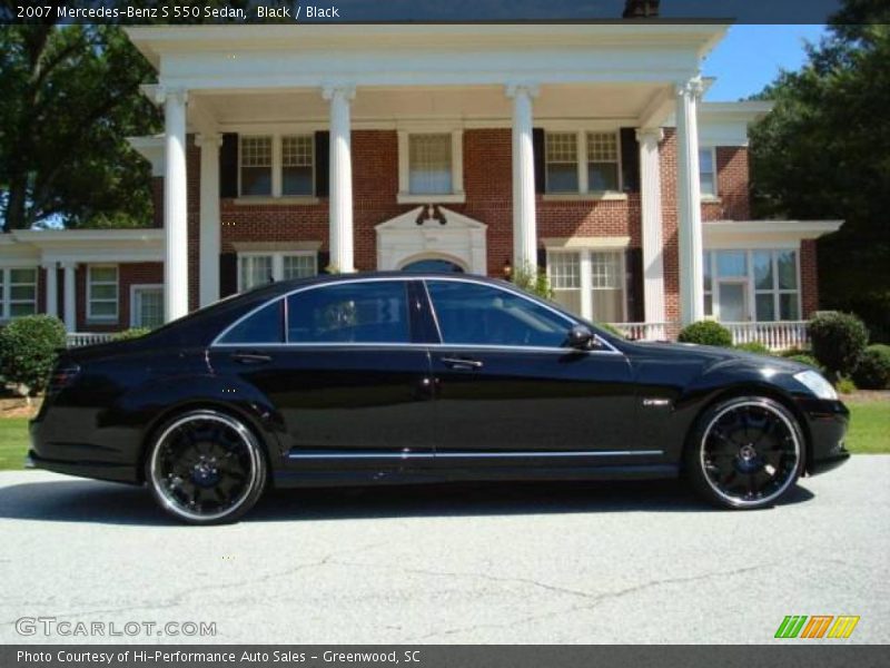 Black / Black 2007 Mercedes-Benz S 550 Sedan
