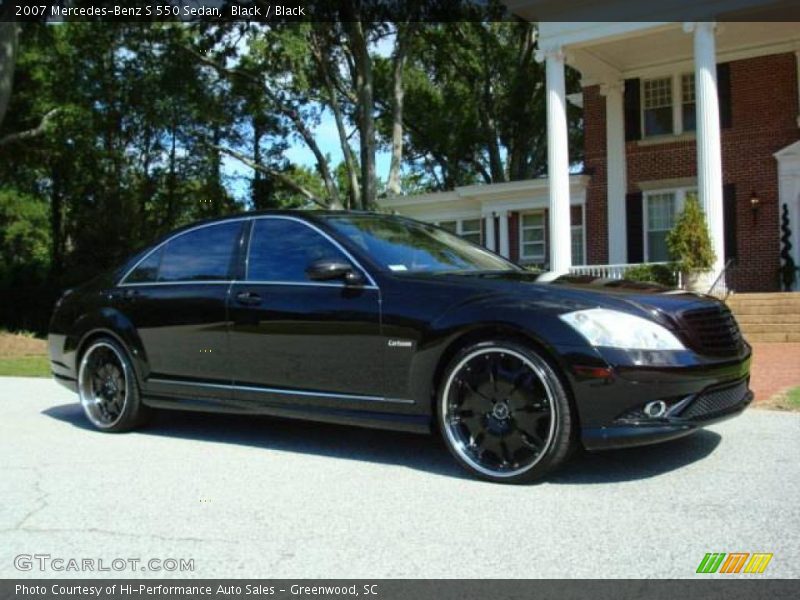 Black / Black 2007 Mercedes-Benz S 550 Sedan