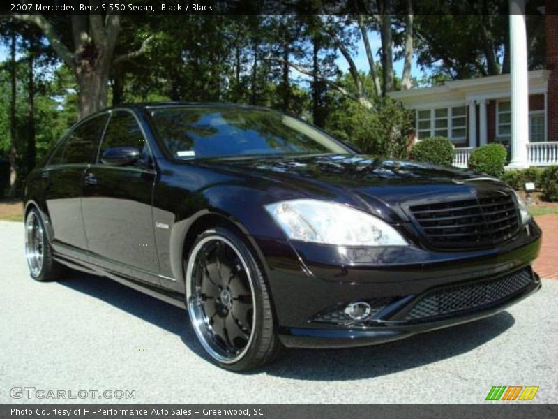 Black / Black 2007 Mercedes-Benz S 550 Sedan