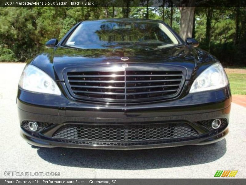 Black / Black 2007 Mercedes-Benz S 550 Sedan