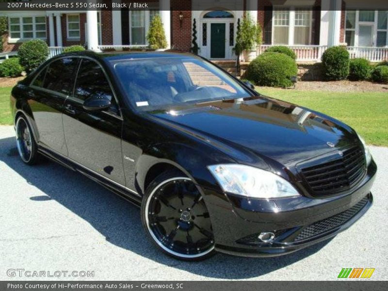 Black / Black 2007 Mercedes-Benz S 550 Sedan