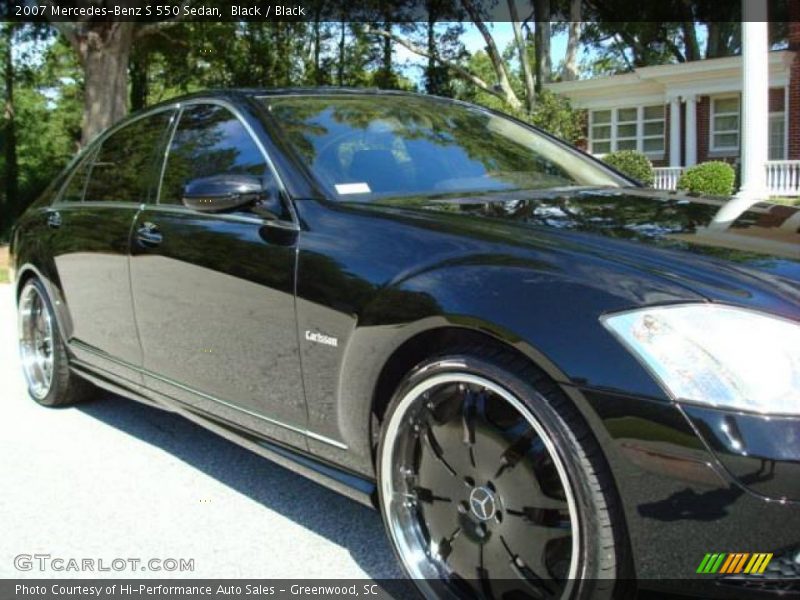 Black / Black 2007 Mercedes-Benz S 550 Sedan