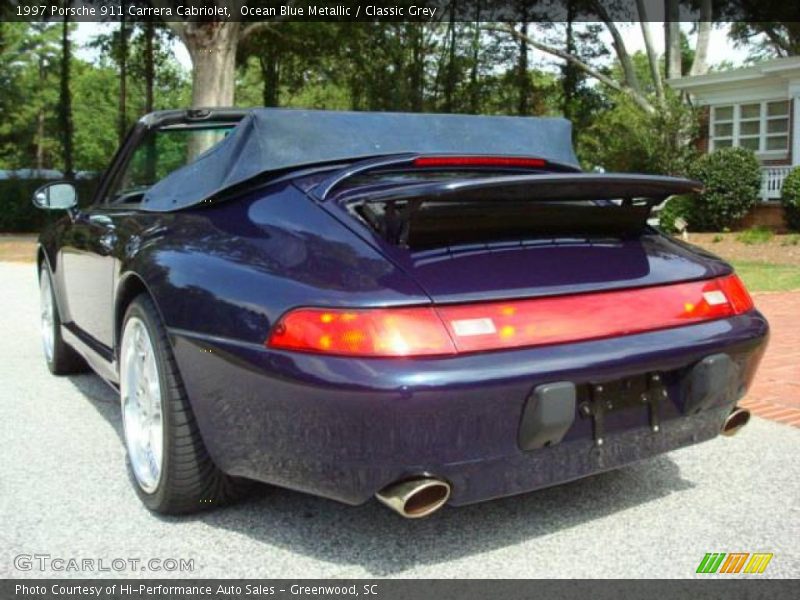Ocean Blue Metallic / Classic Grey 1997 Porsche 911 Carrera Cabriolet
